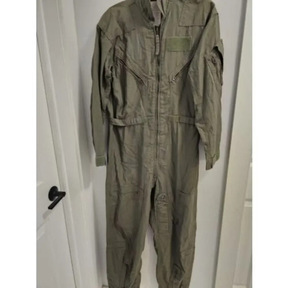 USAF Coveralls Flyers Fire Resistant Summer Men 40 Regular  Sage Green CWU-27/P - Picture 14 of 16